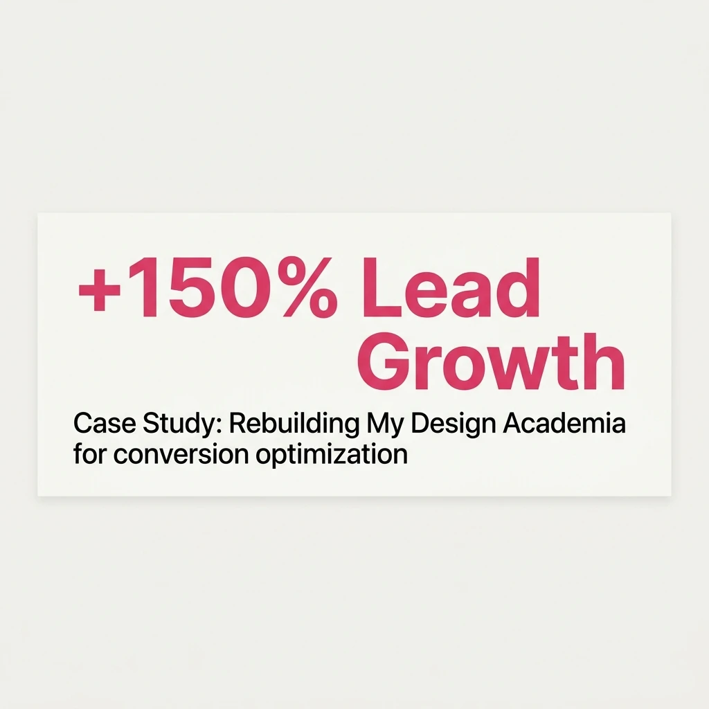 My Design Academia conversion metrics